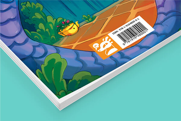ISBN and barcode on a printed booklet