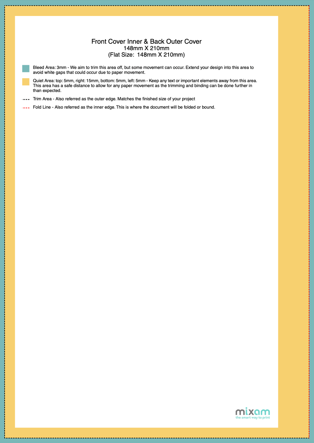 A wiro book template with guidelines