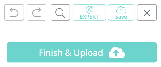 The Finish and Upload button