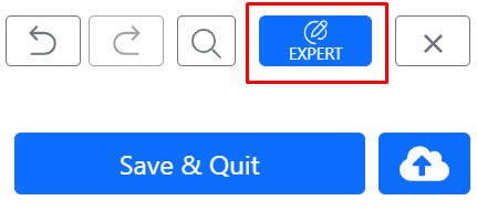 The Expert mode button