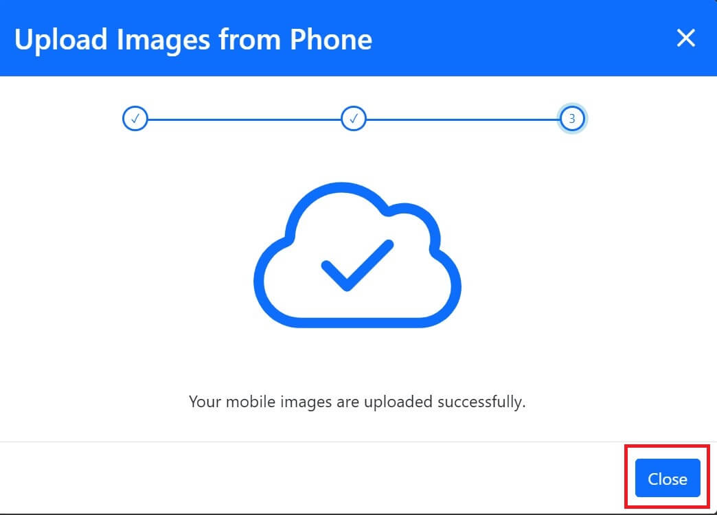 Upload complete notification