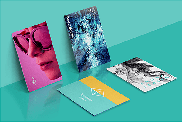 Several printed business cards